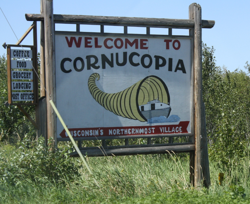 Cornucopia_Wisconsin_Welcome_Sign
