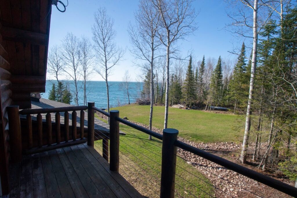 Winter landscape showing residential property in Bayfield County prepared for heavy snowfall and cold season weather