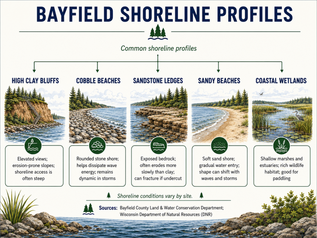Bayfield shoreline profiles
